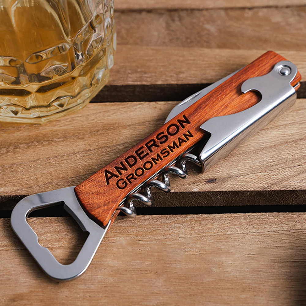 Personalised Logo Wood Handle  - огляд і ціна Wine Beer Brand