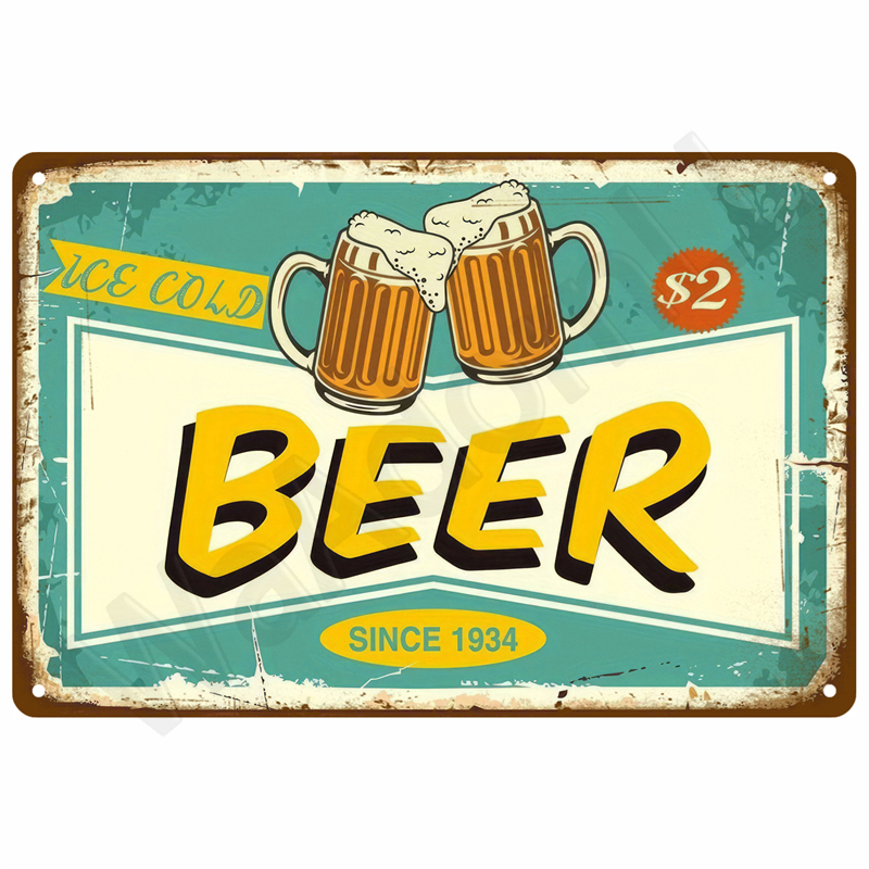 Metal Sign Whiskey Wine Alcoho - огляд і ціна Wine Beer Brand