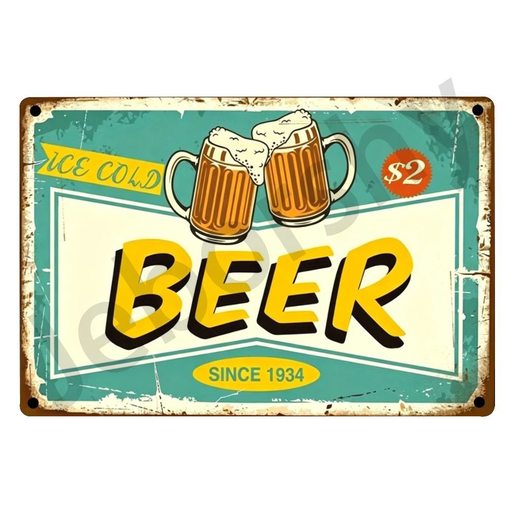 Metal Sign Whiskey Wine Alcoho - огляд і ціна Wine Beer Brand
