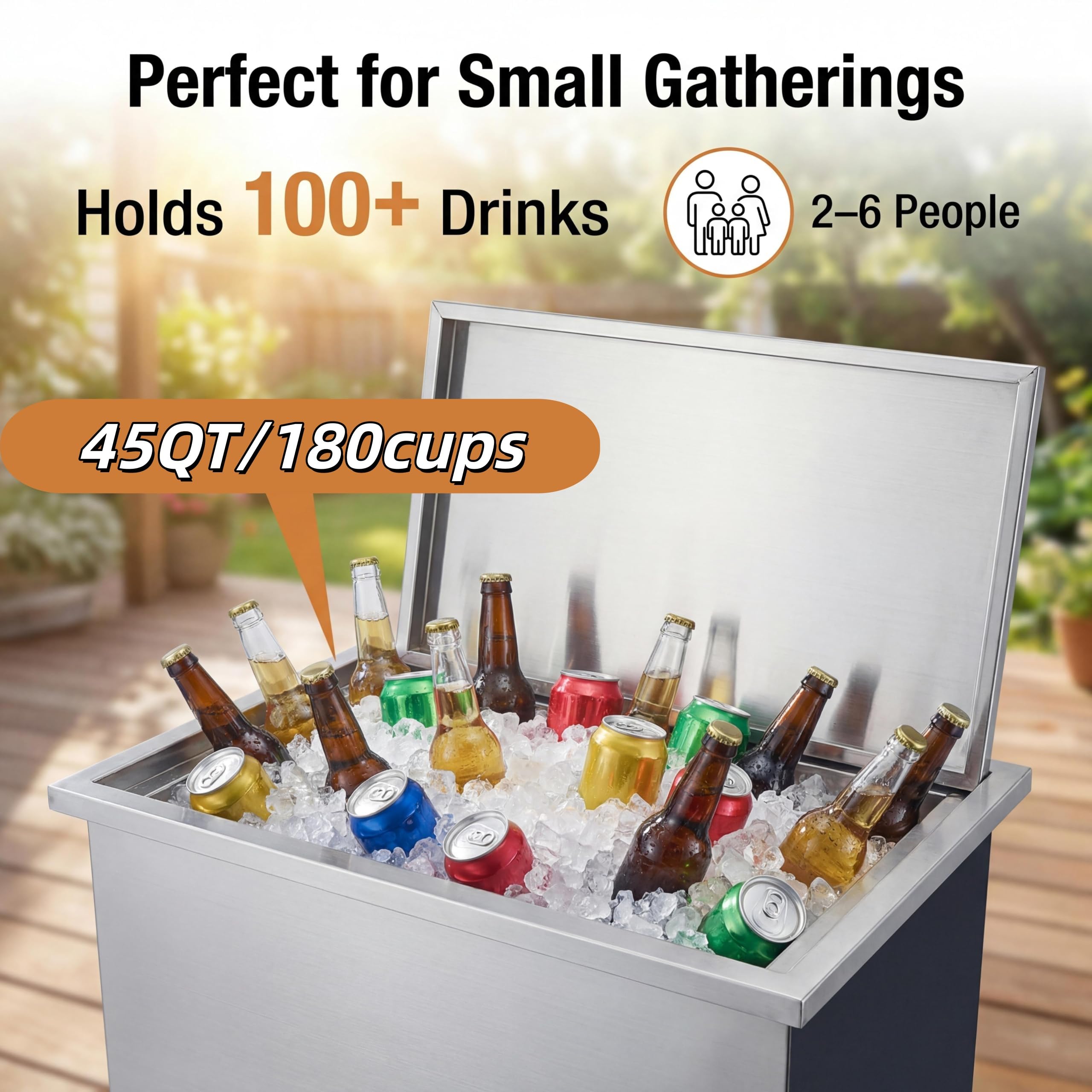 Drop-in Ice Chest, Large Capac - огляд і ціна Wine X Beer